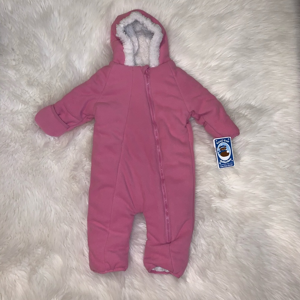 Baby Girls pink winter snowsuit
